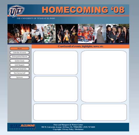 2008 Homecoming sample web page