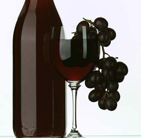 Wine with grapes a